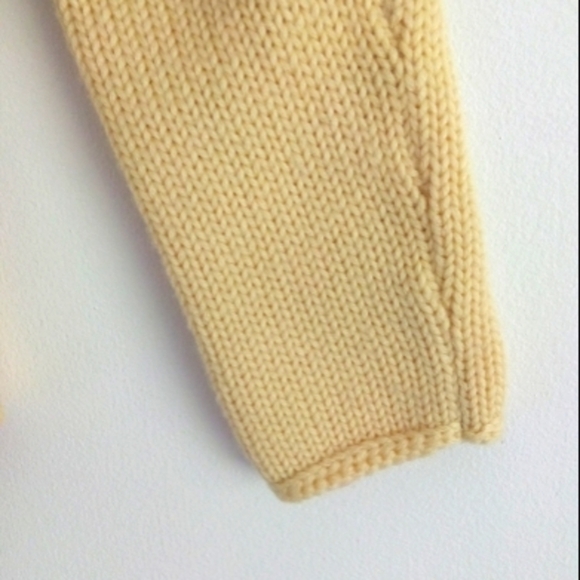 Talbots Wool 100% Knit Butter Yellow Pullover Sweater  Sz S - Picture 10 of 15